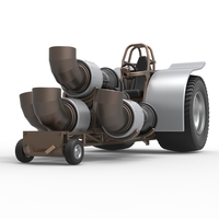 Diecast Pulling tractor with 4 jet engines Version 2 Scale 1:25 - Thumbnail 4