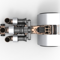 Diecast Pulling tractor with 4 jet engines Version 2 Scale 1:25 - Thumbnail 8