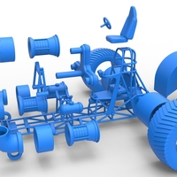 Diecast Pulling tractor with 4 jet engines Version 2 Scale 1:25 - Thumbnail 13