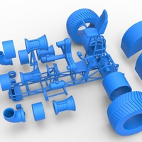 Diecast Pulling tractor with 4 jet engines Version 2 Scale 1:25 - Thumbnail 14