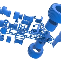 Diecast Pulling tractor with 4 jet engines Version 2 Scale 1:25 - Thumbnail 15