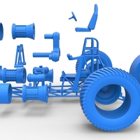 Diecast Pulling tractor with 4 jet engines Version 2 Scale 1:25 - Thumbnail 17