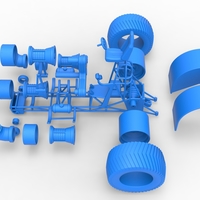 Diecast Pulling tractor with 4 jet engines Version 2 Scale 1:25 - Thumbnail 18