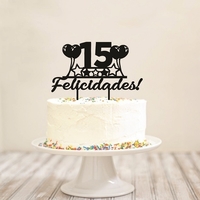 Small CAKE TOPPER 15 GLOBOS Y ESTRELLAS 3D Printing 484884