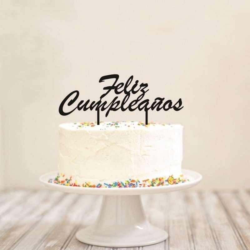 CAKE TOPPER FELÍZ CUMPLEAÑOS