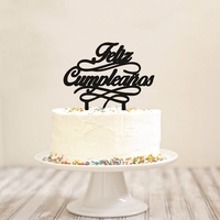 Small CAKE TOPPER FELIZ CUMPLEAÑOS 3D Printing 484887