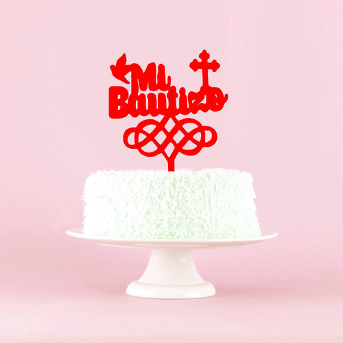 MI BAUTIZO CAKE TOPPER 3D Print 484894