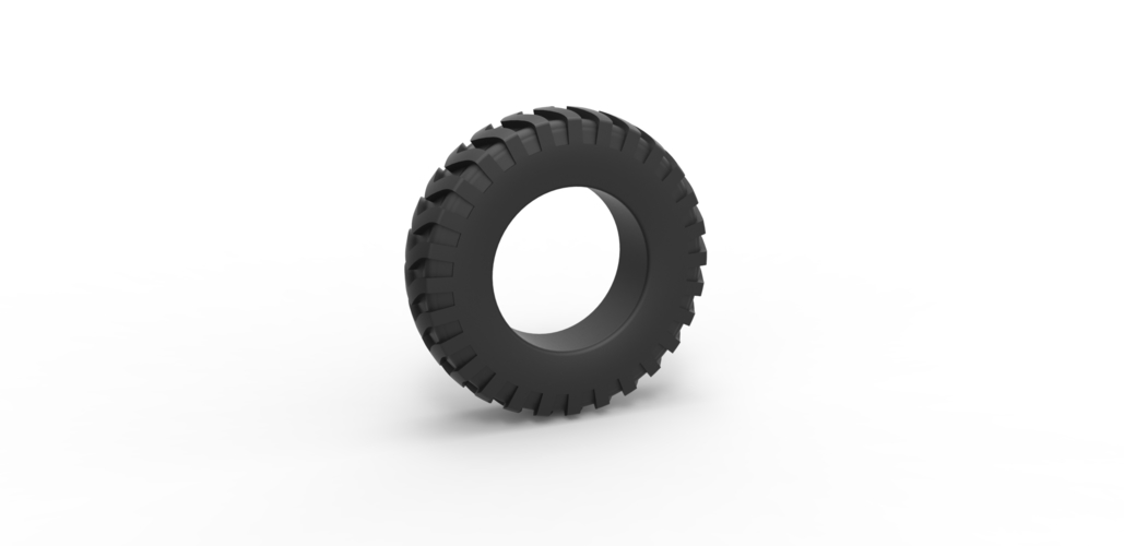 Diecast Tractor tire 7 Scale 1:25 3D Print 484898