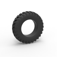 Small Diecast Tractor tire 7 Scale 1:25 3D Printing 484898