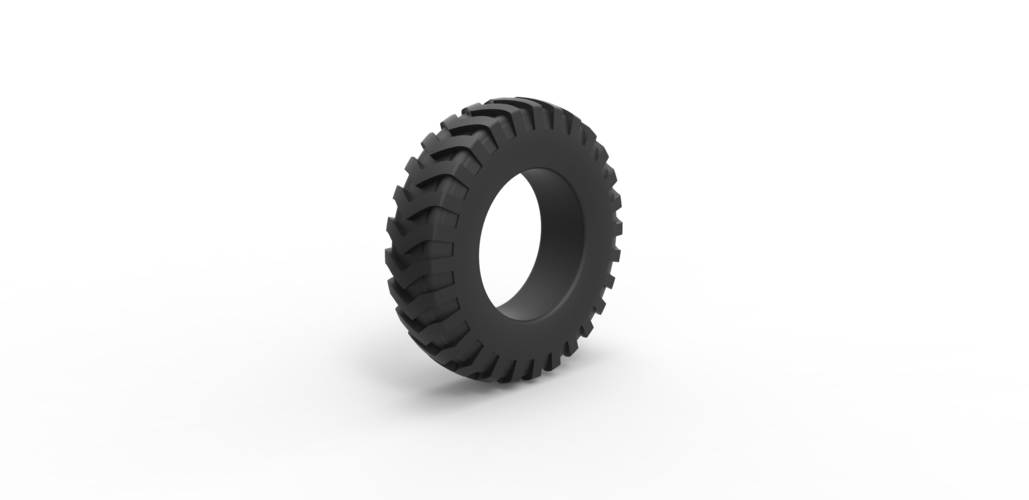 Diecast Tractor tire 7 Scale 1:25 3D Print 484899