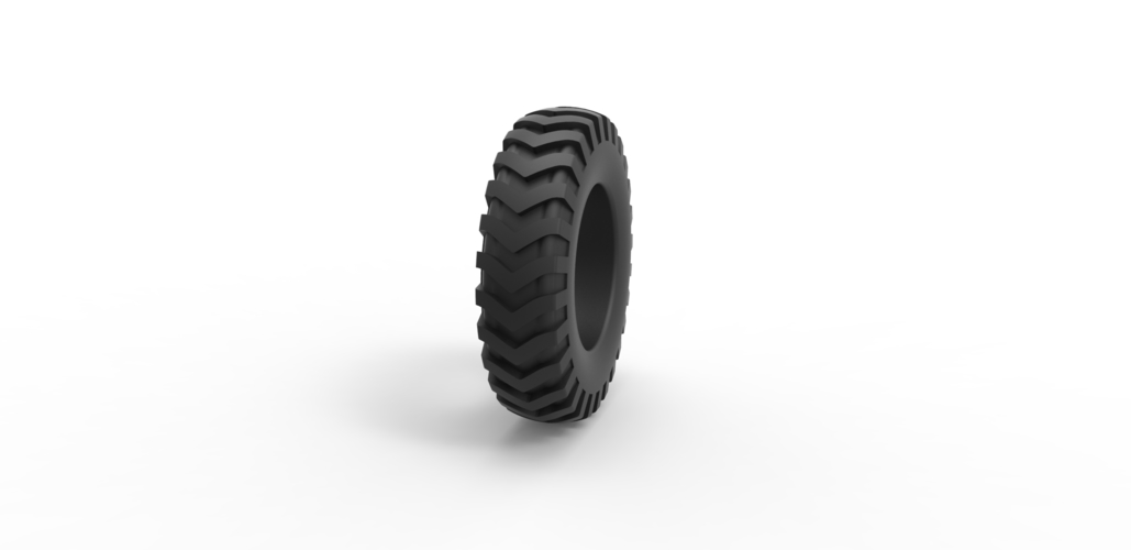 Diecast Tractor tire 7 Scale 1:25 3D Print 484900