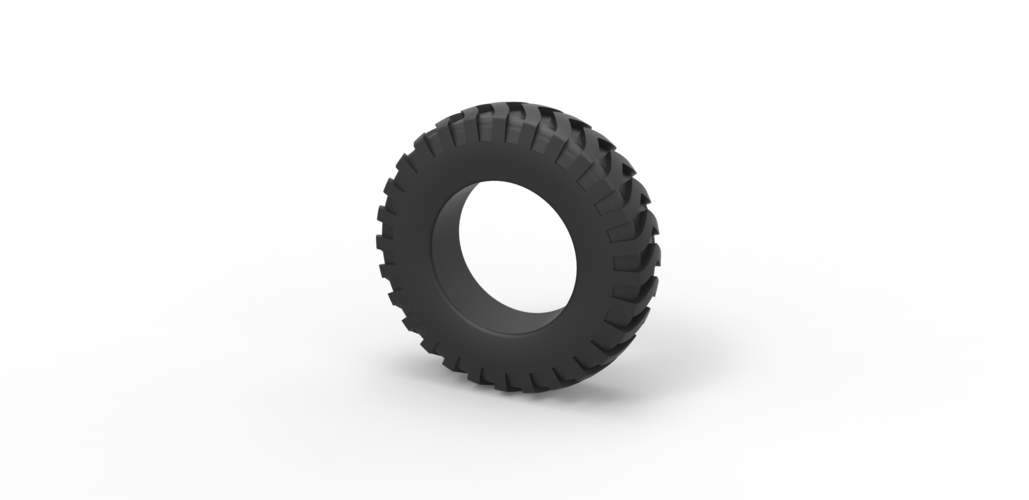 Diecast Tractor tire 7 Scale 1:25 3D Print 484904