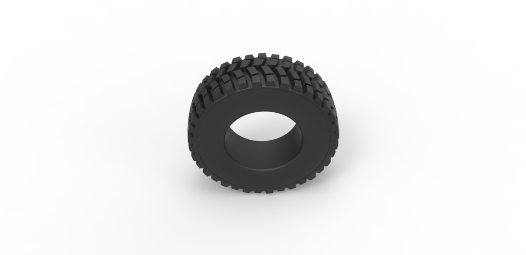 Diecast Tractor tire 8 Scale 1:25 3D Print 485080