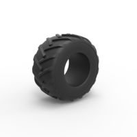 Old school pulling truck tire Scale 1:25 - Thumbnail 2