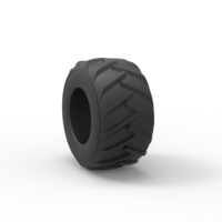 Old school pulling truck tire Scale 1:25 - Thumbnail 8