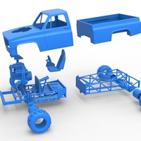 Old school pulling truck 4wd Scale 1:25 - Thumbnail 14