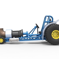 Mini Rod pulling tractor with jet engine 2 Scale 1:25 - Thumbnail 7