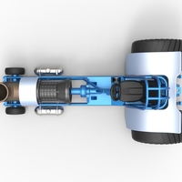Mini Rod pulling tractor with jet engine 2 Scale 1:25 - Thumbnail 9