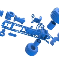 Mini Rod pulling tractor with jet engine 2 Scale 1:25 - Thumbnail 15