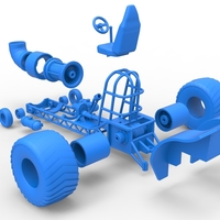 Mini Rod pulling tractor with jet engine 2 Scale 1:25 - Thumbnail 19