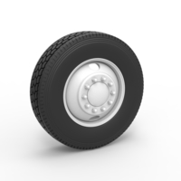 2 Hole front wheel of old school truck Scale 1:25 - Thumbnail 1