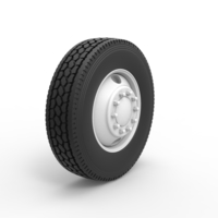 2 Hole front wheel of old school truck Scale 1:25 - Thumbnail 2