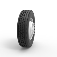 2 Hole front wheel of old school truck Scale 1:25 - Thumbnail 3