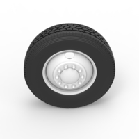 2 Hole front wheel of old school truck Scale 1:25 - Thumbnail 6