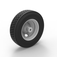 2 Hole front wheel of old school truck Scale 1:25 - Thumbnail 8