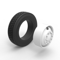 2 Hole front wheel of old school truck Scale 1:25 - Thumbnail 9