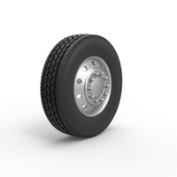 10 Hole font wheel of old school truck 1:25 - Thumbnail 2