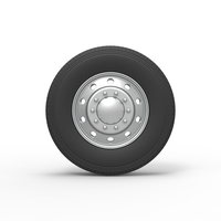 10 Hole font wheel of old school truck 1:25 - Thumbnail 5