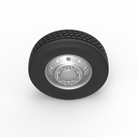 10 Hole font wheel of old school truck 1:25 - Thumbnail 6