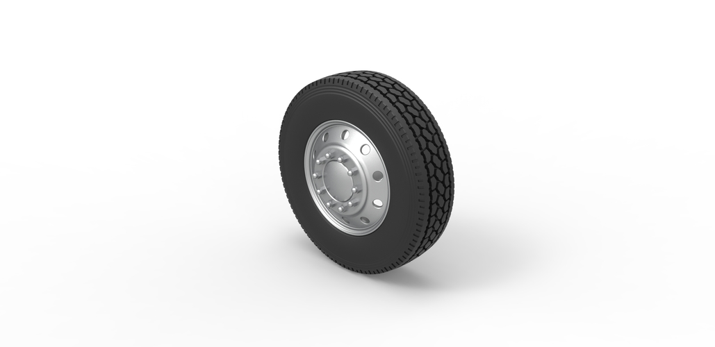 10 Hole font wheel of old school truck 1:25 3D Print 485212