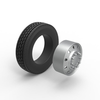 10 Hole font wheel of old school truck 1:25 - Thumbnail 9