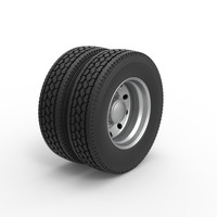 10 Hole rear double wheel of old school truck 1:25 - Thumbnail 2