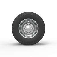 10 Hole rear double wheel of old school truck 1:25 - Thumbnail 5