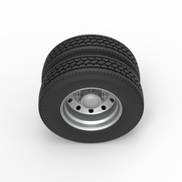 10 Hole rear double wheel of old school truck 1:25 - Thumbnail 6