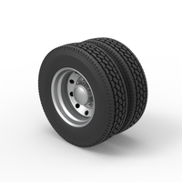 10 Hole rear double wheel of old school truck 1:25 - Thumbnail 7