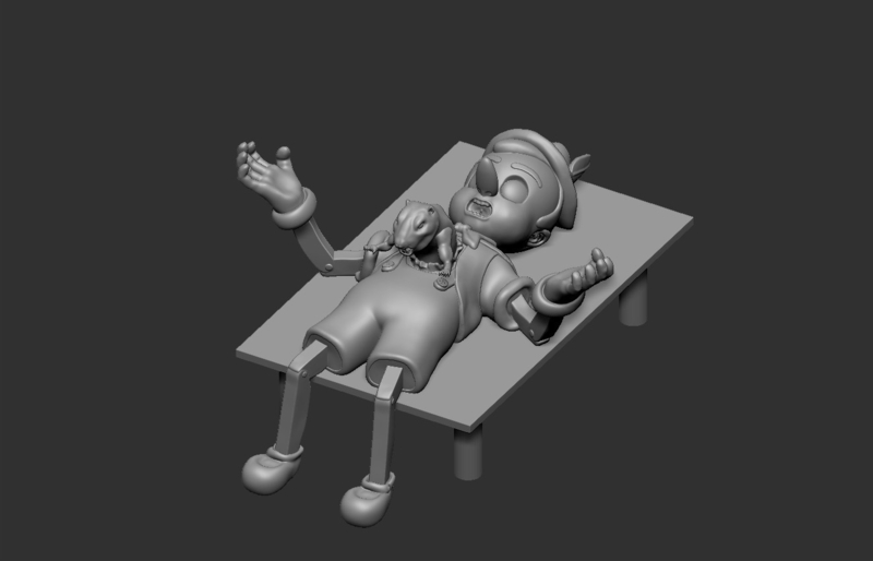 PINOKKIO AND ALIEN BEAVER