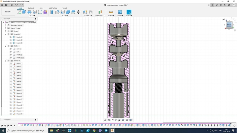 SILENCER SOUND MODERATOR UNEF 1/2X28 (.22LR)