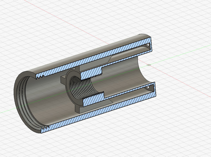 AIRSOFT SOUND MODERATOR SUPPRESSOR FOR M4, AR15, M14X1 LEFT 3D Print 485411