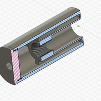 Small AIRSOFT SOUND MODERATOR SUPPRESSOR FOR M4, AR15, M14X1 LEFT 3D Printing 485414