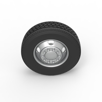 5 Hole front wheel of old school truck Scale 1:25 - Thumbnail 6