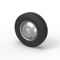 5 Hole front wheel of old school truck Scale 1:25 - Thumbnail 7