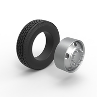 5 Hole front wheel of old school truck Scale 1:25 - Thumbnail 9