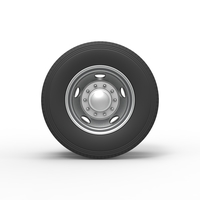 Diecast 5 Hole rear double wheel of old school truck 1:25 - Thumbnail 5