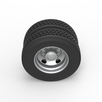 Diecast 5 Hole rear double wheel of old school truck 1:25 - Thumbnail 6