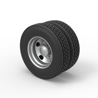 Diecast 5 Hole rear double wheel of old school truck 1:25 - Thumbnail 7