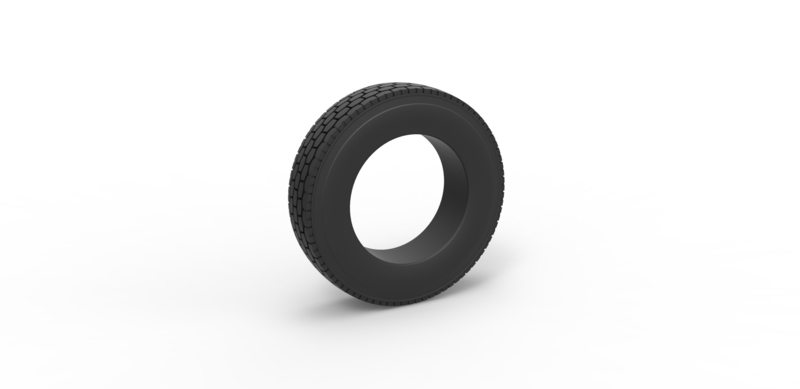 Semi truck tire Scale 1:25